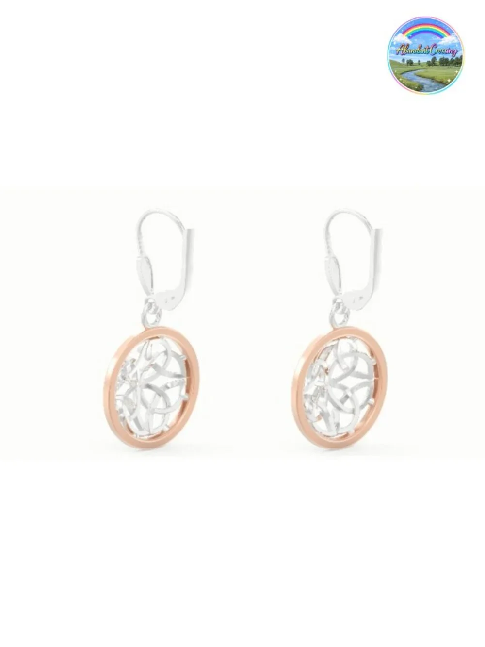 925 Sterling Silver Leverback Drop Earrings Celtic Knot Filigree Teardrop